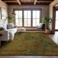 Addison Mayfield Orange AMF1093 - 8ft. Round Rug