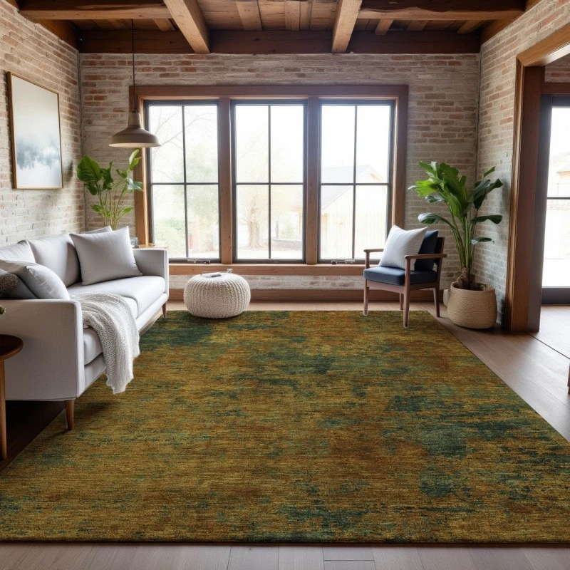 Addison Mayfield Orange AMF1093 - 8ft. Round Rug