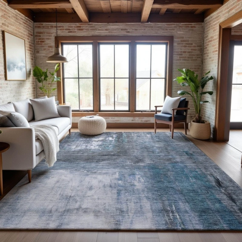 Addison Mayfield Blue AMF1095 - 8ft. Round Rug