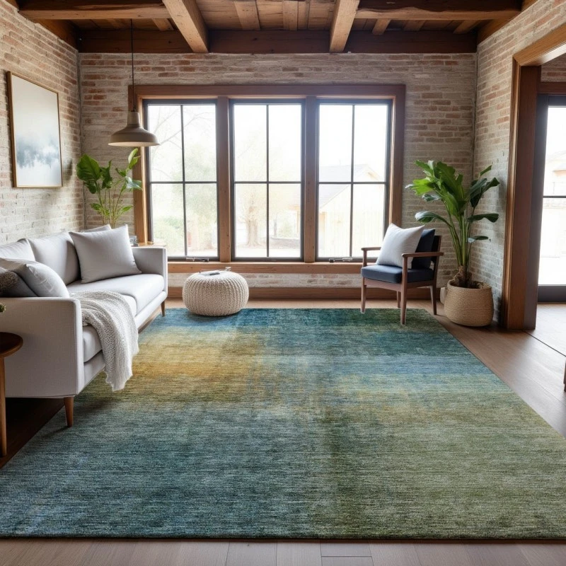 Addison Mayfield Blue AMF1096 - 8ft. Round Rug