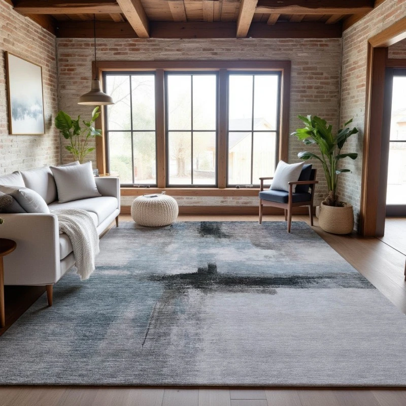 Addison Mayfield Blue AMF1097 - 8ft. Round Rug
