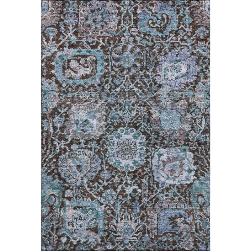 Addison Mayfield Brown AMF1101 - 8ft. Round Rug
