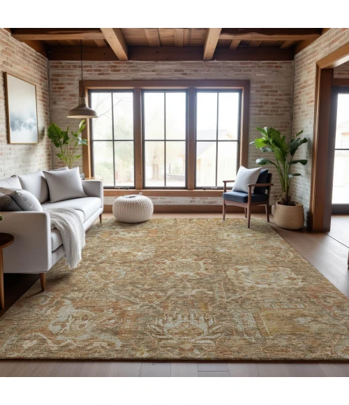Addison Mayfield Brown AMF1101 - 8ft. Round Rug