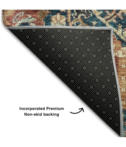 Addison Mayfield Blue AMF1101 - 8ft. Round Rug