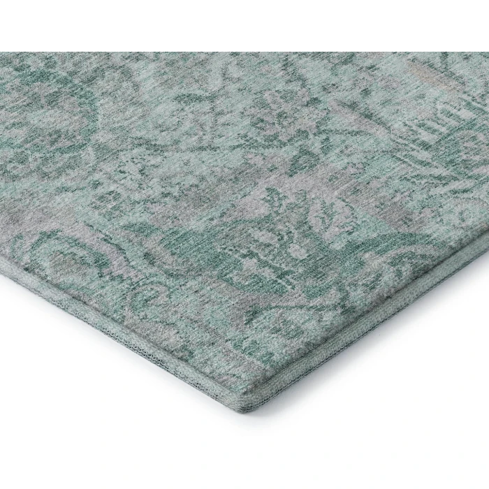 Addison Mayfield Teal AMF1102 - 8ft. Round Rug