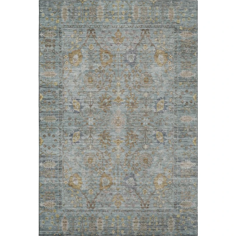 Addison Mayfield Teal AMF1106 - 8ft. Round Rug