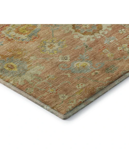 Addison Mayfield Orange AMF1107 - 8ft. Round Rug