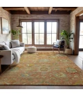 Addison Mayfield Orange AMF1107 - 8ft. Round Rug