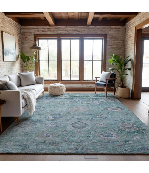 Addison Mayfield Blue AMF1107 - 8ft. Round Rug