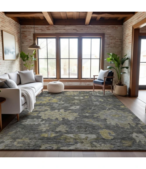 Addison Mayfield Gray AMF1108 - 8ft. Round Rug