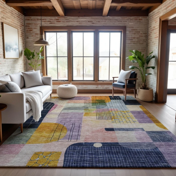 Addison Mayfield Purple AMF1116 - 8ft. Round Rug