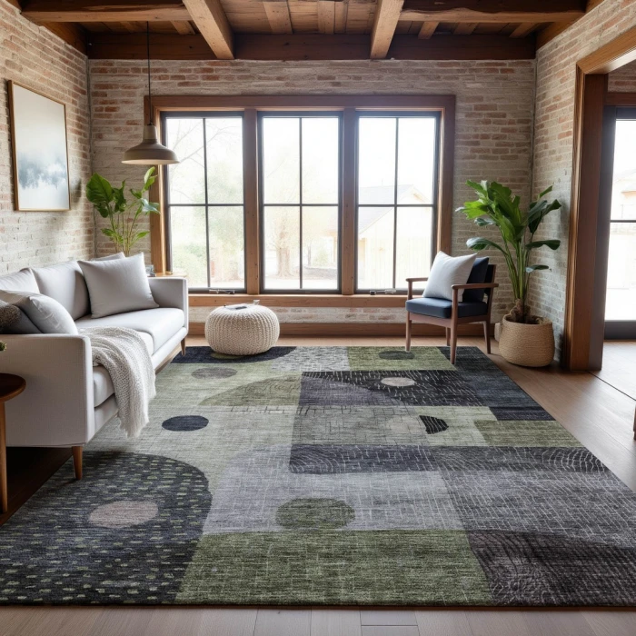 Addison Mayfield Green AMF1117 9ft. x 12ft. Rect. Rug