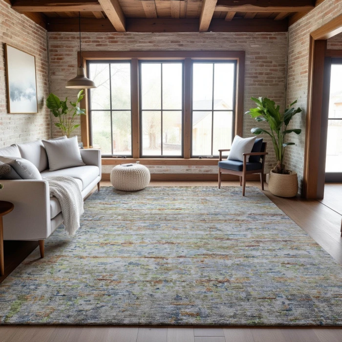 Addison Mayfield Orange AMF1127 - 8ft. Round Rug