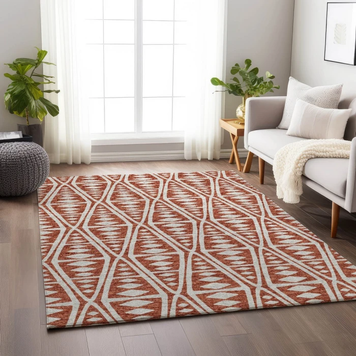 Addison Mayfield Red AMF112 - 8ft. Round Rug