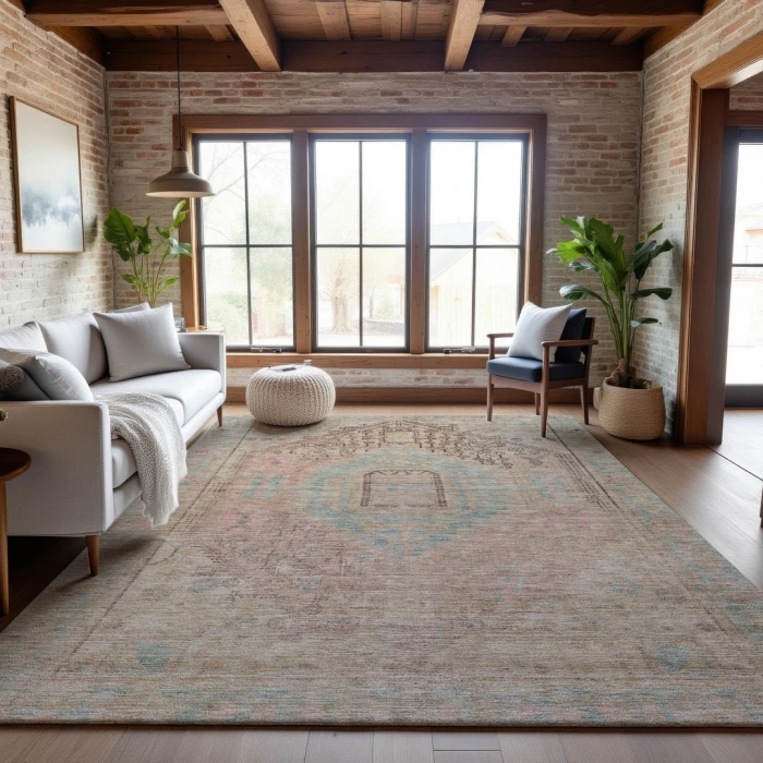 Addison Mayfield Pink AMF1134 - 8ft. Round Rug