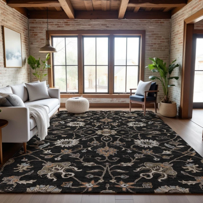 Addison Mayfield Black AMF1137 2ft. 3in. x 7ft. 6in. Rect. Rug