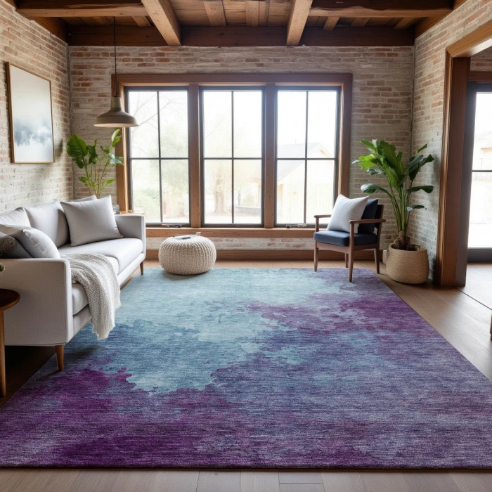 Addison Mayfield Blue AMF1138 - 8ft. Round Rug