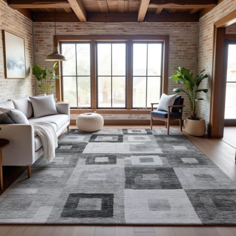 Addison Mayfield Gray AMF1142 - 8ft. Round Rug
