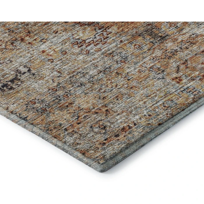 Addison Mayfield Orange AMF1143 - 8ft. Round Rug