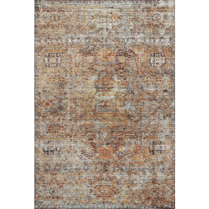Addison Mayfield Orange AMF1143 - 8ft. Round Rug