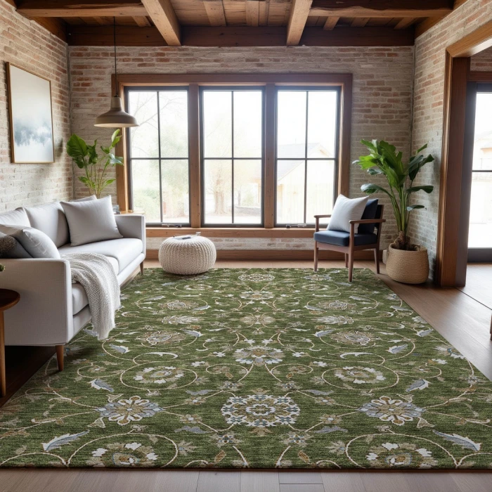 Addison Mayfield Green AMF1149 9ft. x 12ft. Rect. Rug