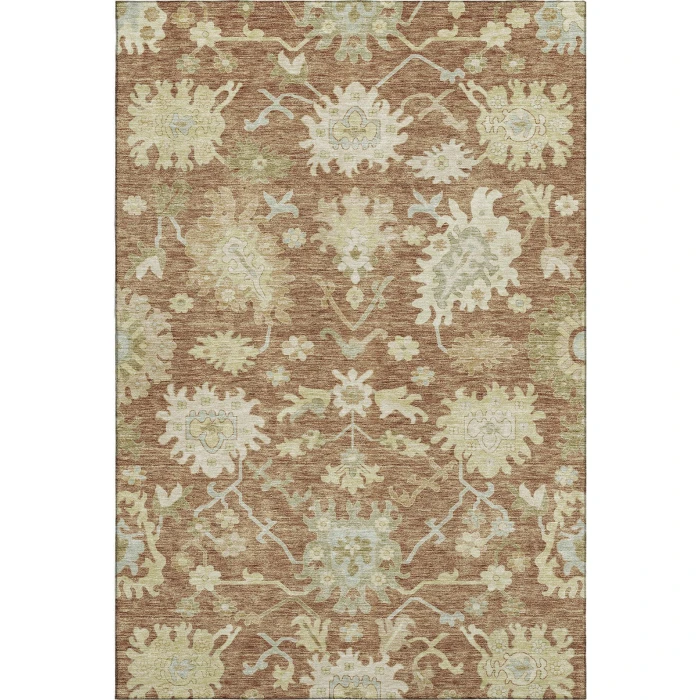 Addison Mayfield Orange AMF1150 - 8ft. Round Rug