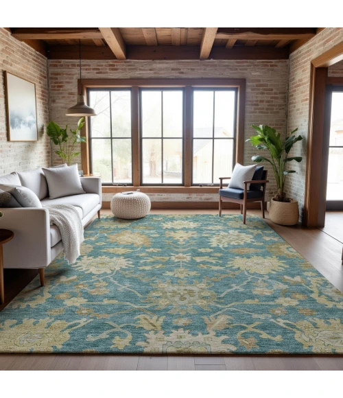 Addison Mayfield Teal AMF1150 5ft. x 7ft. 6in. Rect. Rug
