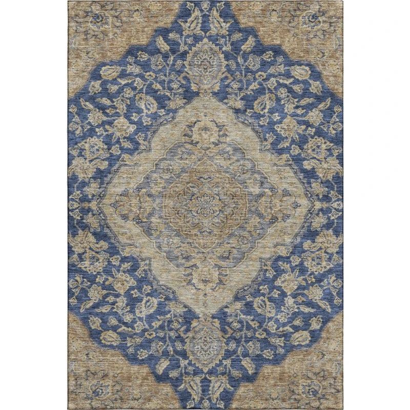 Addison Mayfield Blue AMF1151 - 8ft. Round Rug