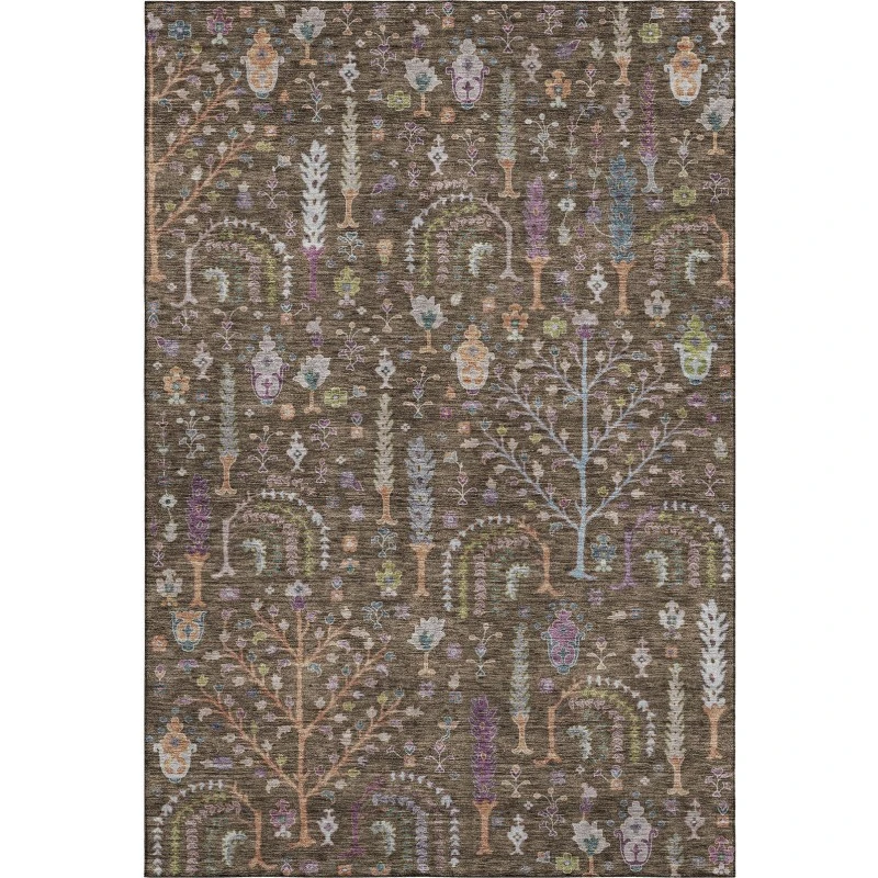 Addison Mayfield Brown AMF1152 - 8ft. Round Rug