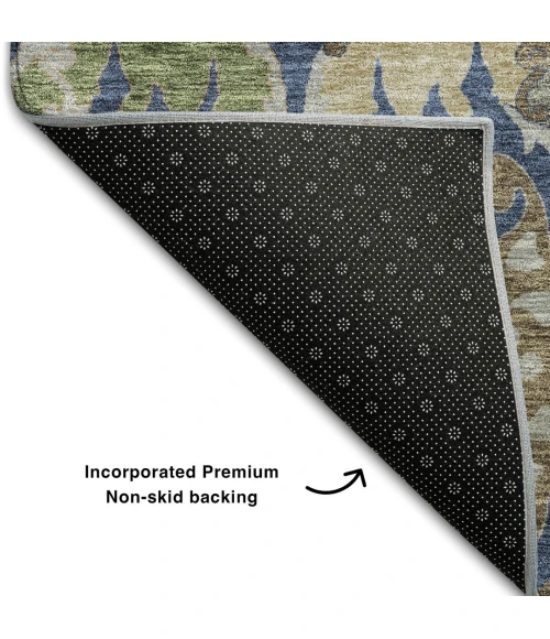 Addison Mayfield Blue AMF1153 - 8ft. Round Rug