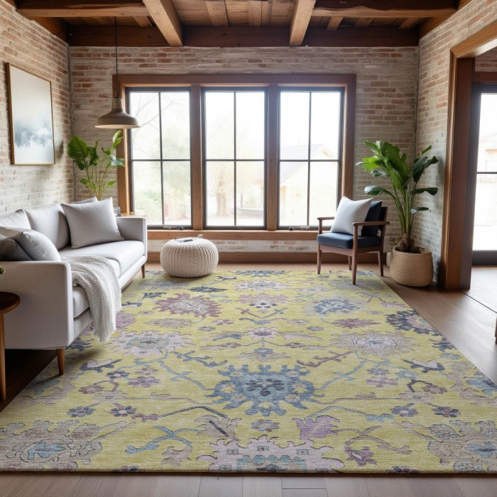 Addison Mayfield Gold AMF1154 - 8ft. Round Rug