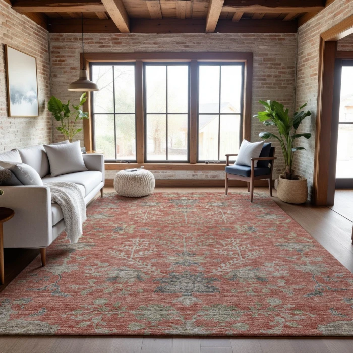 Addison Mayfield Orange AMF1156 5ft. x 7ft. 6in. Rect. Rug