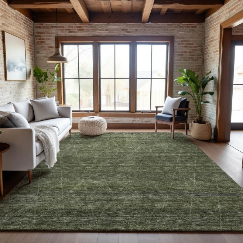 Addison Mayfield Green AMF1165 - 8ft. Round Rug