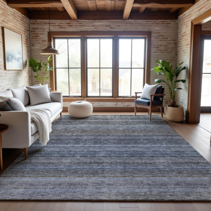 Addison Mayfield Blue AMF1167 - 8ft. Round Rug