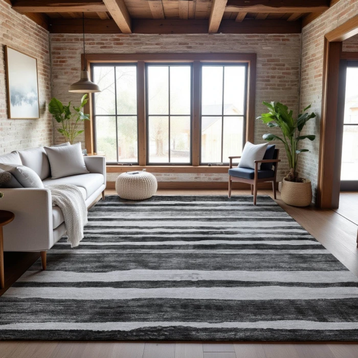 Addison Mayfield Gray AMF1191 - 8ft. Round Rug