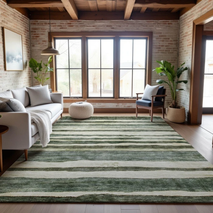 Addison Mayfield Green AMF1191 - 8ft. Round Rug