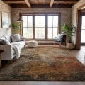 Addison Mayfield Brown AMF1216 - 8ft. Round Rug