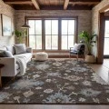 Addison Mayfield Brown AMF1218 - 8ft. Round Rug