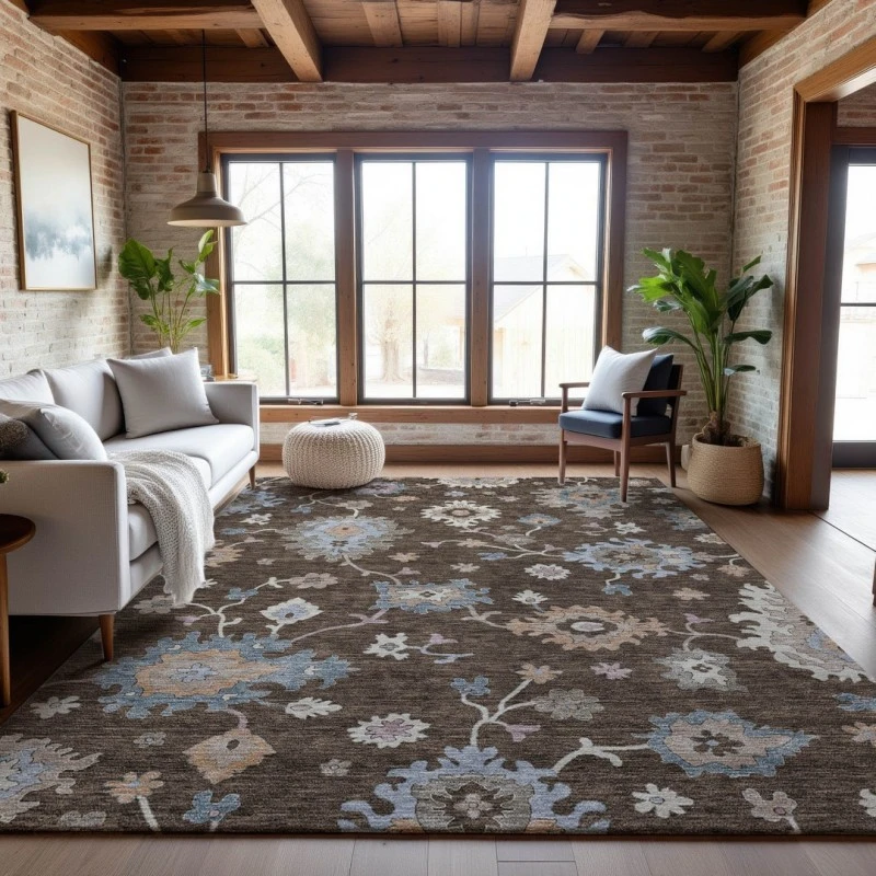 Addison Mayfield Brown AMF1218 - 8ft. Round Rug