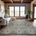 Addison Mayfield Ivory AMF1222 - 8ft. Round Rug