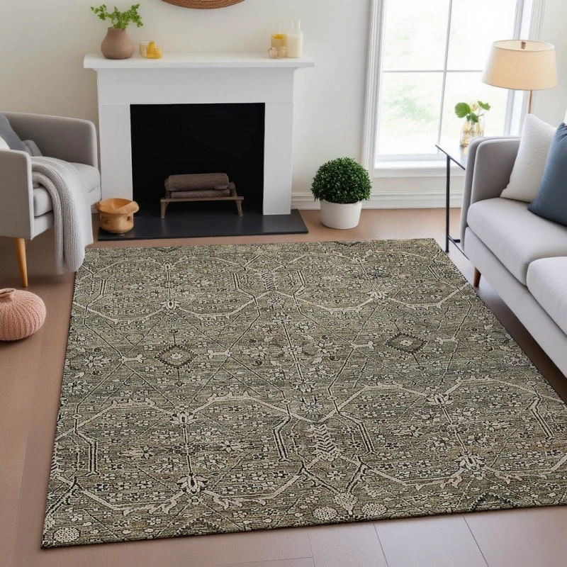 Addison Mayfield Brown AMF1223 - 8ft. Round Rug