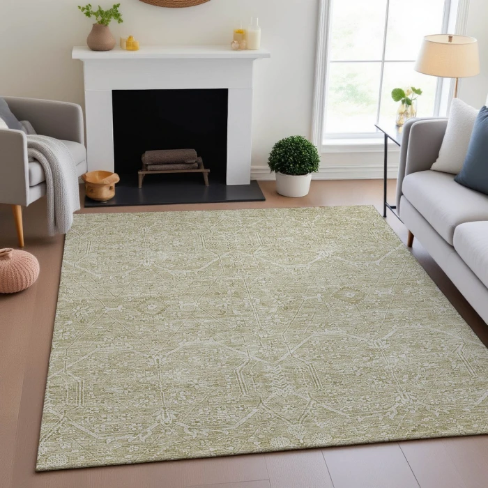 Addison Mayfield Brown AMF1224 - 8ft. Round Rug