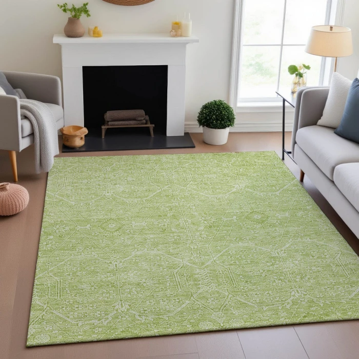 Addison Mayfield Green AMF1224 - 8ft. Round Rug