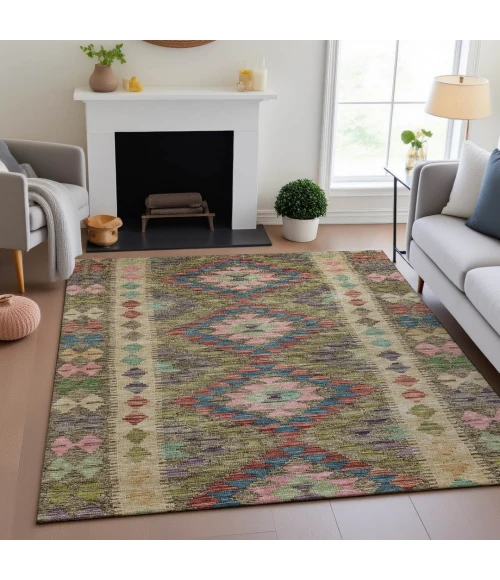 Addison Mayfield Green AMF1226 2ft. 3in. x 7ft. 6in. Rect. Rug