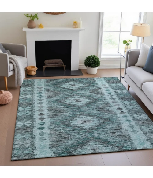 Addison Mayfield Teal AMF1226 5ft. x 7ft. 6in. Rect. Rug