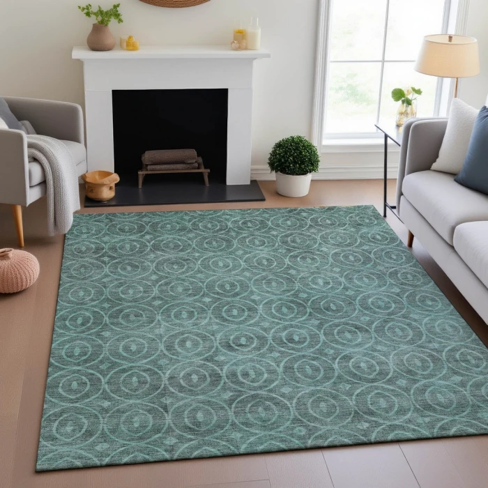Addison Mayfield Teal AMF1227 8ft. x 10ft. Rect. Rug