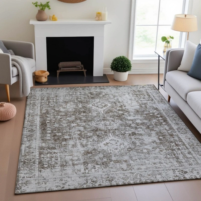 Addison Mayfield Brown AMF1229 - 8ft. Round Rug