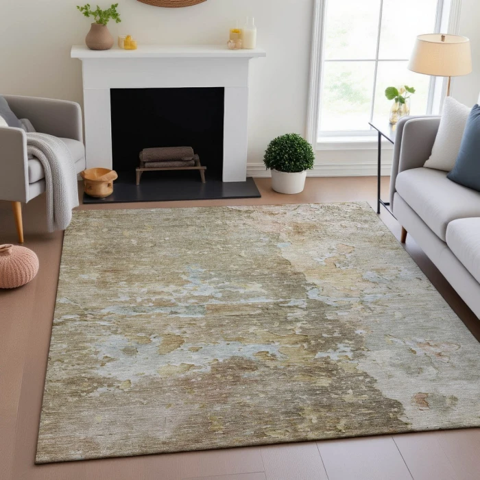 Addison Mayfield Brown AMF1234 - 8ft. Round Rug