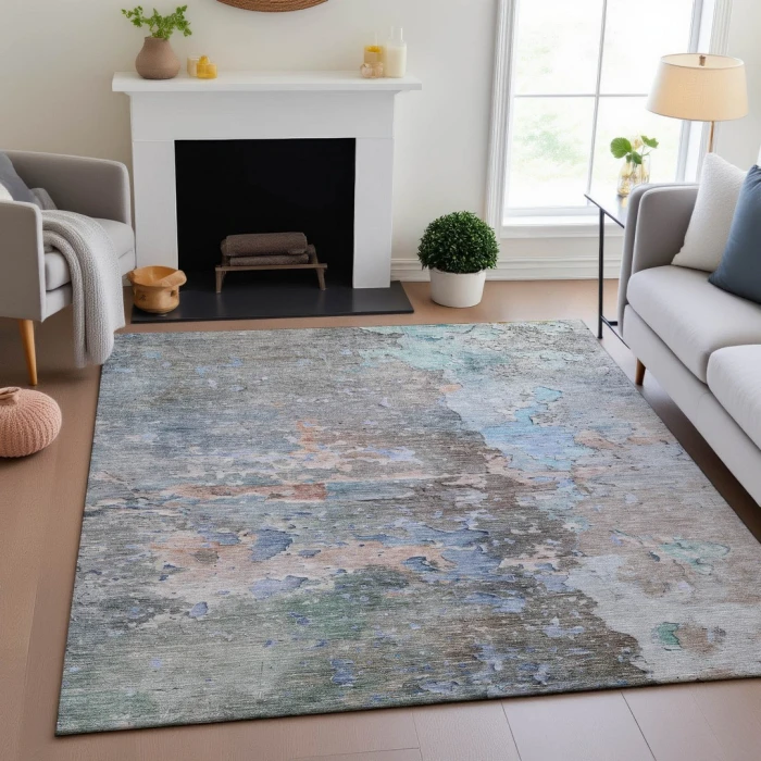 Addison Mayfield Brown AMF1234 - 8ft. Round Rug