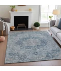 Addison Mayfield Blue AMF1238 - 8ft. Round Rug